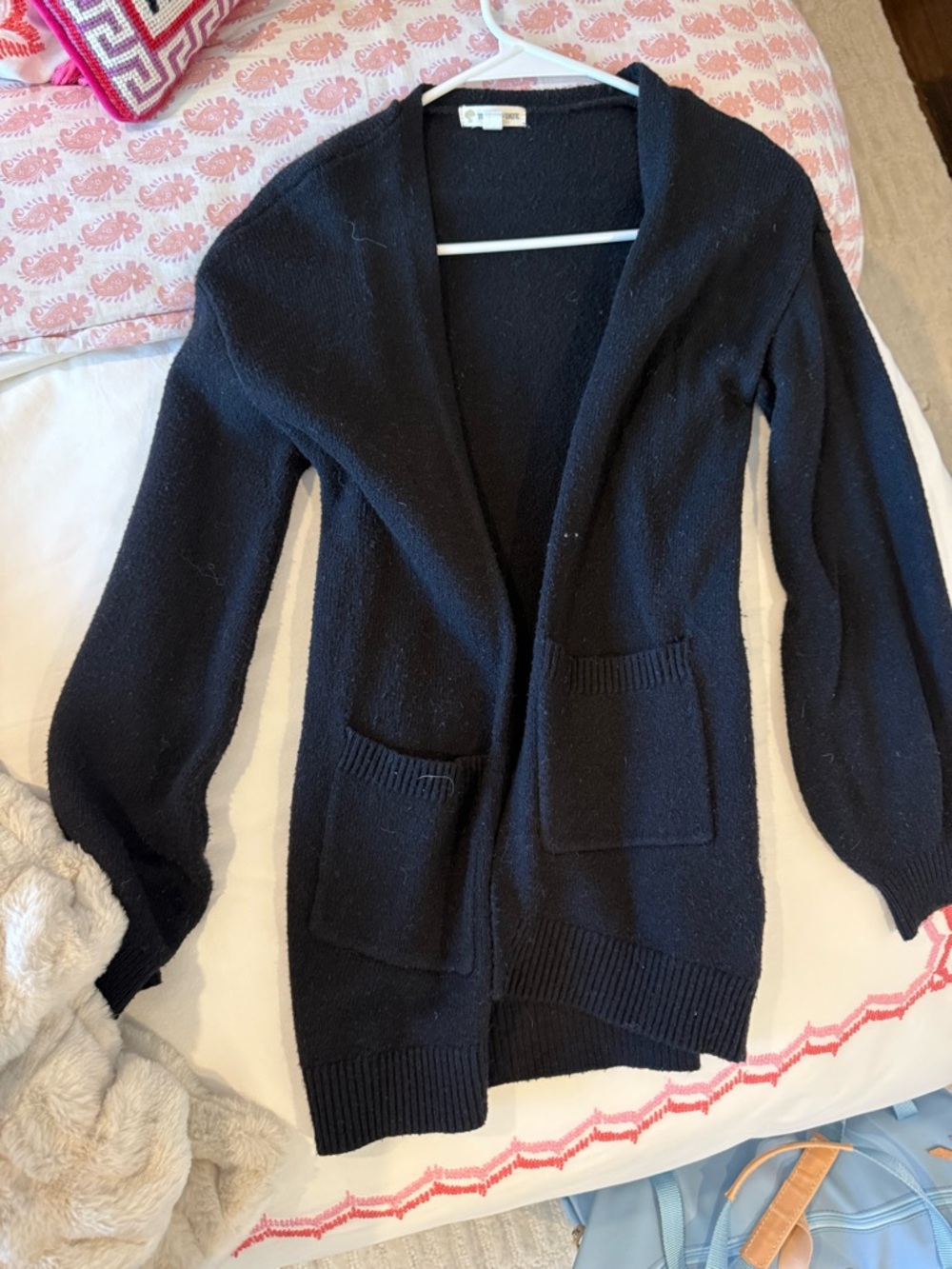 Tucker + Tate Black Open-Front Pocket Cardigan